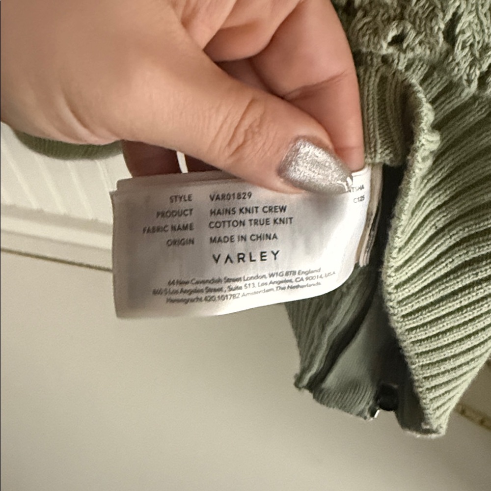 Varley Hains Knit Sweater in Snow Sage - Picture 6 of 9